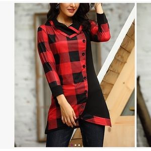 Buffalo plaid tunic size Large